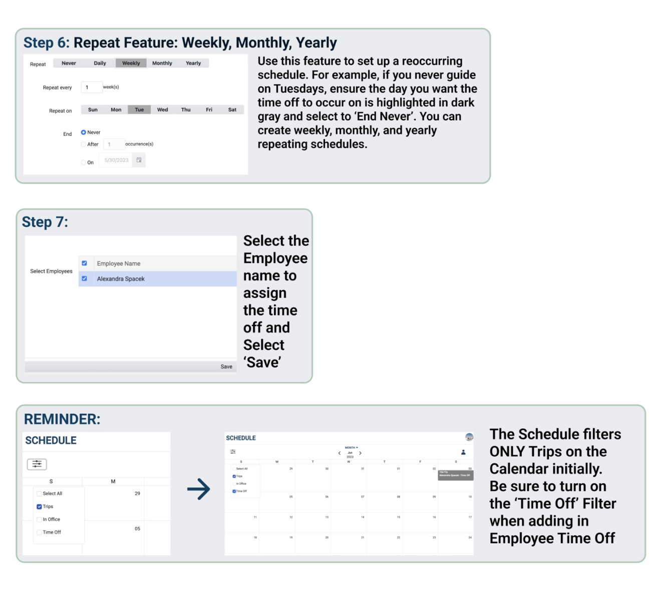 Printable Guide Goguide Employee Time Off Flow Multi Day Events Goguide Help Desk 0715